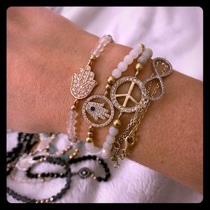 Rose quartz, and rose gold small